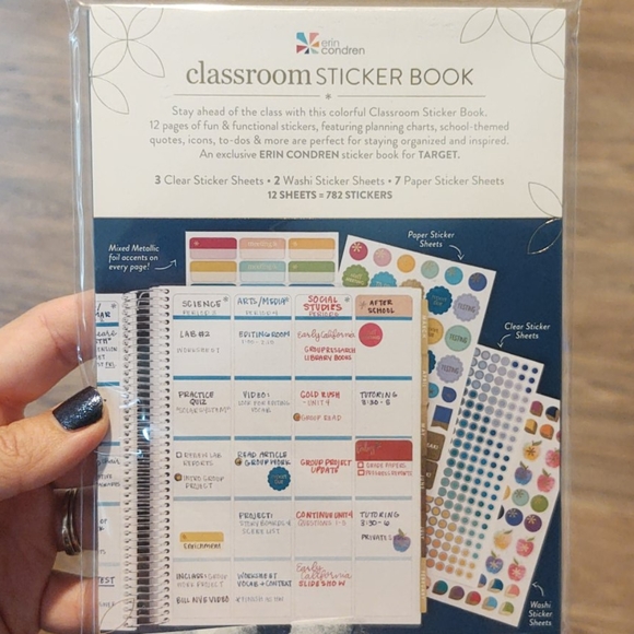 *Pick 5/$15* Erin Condren Classroom Sticker Book - Picture 2 of 2